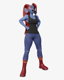 [blender] Undyne Victorious Laugh - Halloween Costume, HD Png Download, Free Download
