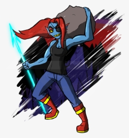 Undyne Ready To Suplex A Rock  undertale © Toby Fox - Cartoon, HD Png Download, Free Download