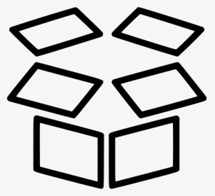 Open Box - Cardboard Box Logo Black Png, Transparent Png, Free Download