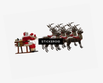Santa Claus And Reindeer - Santa Claus, HD Png Download, Free Download