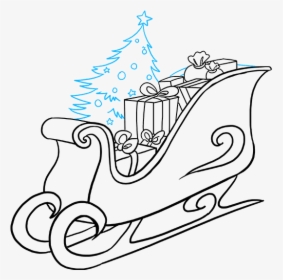 How To Draw Santa"s Sleigh - Santa's Slay Drawing, HD Png Download, Free Download