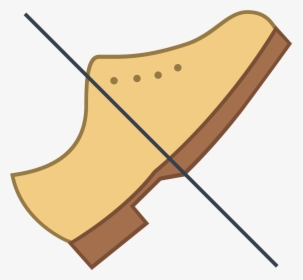 This Icon Depicts A Pair Of Shoes With A Slash Mark, HD Png Download, Free Download