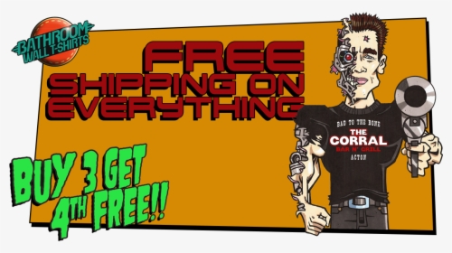 Terminator Films - Https - //www - Bathroomwall - - Cartoon, HD Png Download, Free Download