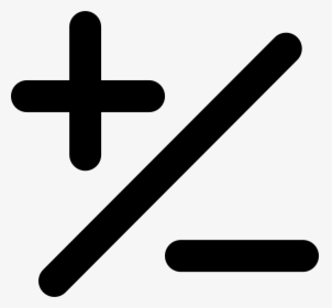 Mathematical Basic Signs Of Plus And Minus With A Slash - Plus And Minus Symbol Png, Transparent Png, Free Download