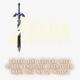 Legend Of Zelda Breath Of The Wild Master Sword , Png - 塞 尔 达 大师 剑, Transparent Png, Free Download