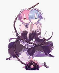 Re Zero Ram And Rem Render , Png Download - Rem And Ram Png, Transparent Png, Free Download