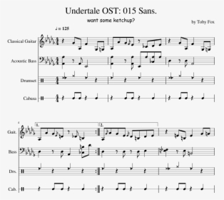 Undertale Soundtrack , Png Download - Sheet Music, Transparent Png, Free Download