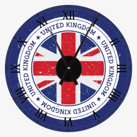 United Kingdom Grunge Flag Wall Clock Decal And Mechanism - Circle, HD Png Download, Free Download