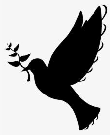 Silhouette, Peace, Dove, Flying, Olive, Branch, Symbol - Batak Christian Protestant Church, HD Png Download, Free Download