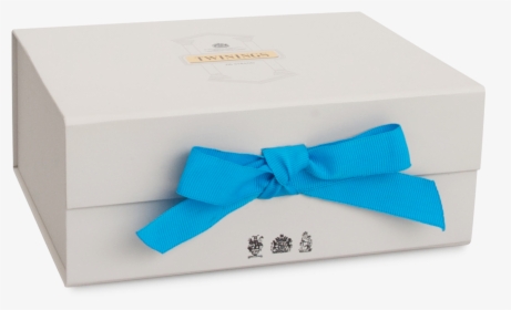 Small Gift Box - White Gift Box With Blue Ribbon, HD Png Download, Free Download