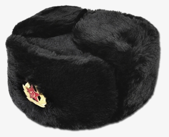 Russian Winter Hat Ushanka Fur Hat Black - Russian Hat Transparent Background, HD Png Download, Free Download