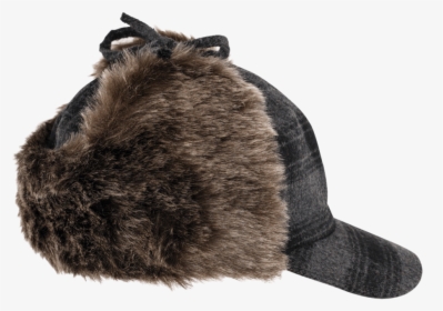 Tough Duck Mens Plaid Fudd Hat Grey Detail I16416 - Fur Clothing, HD Png Download, Free Download
