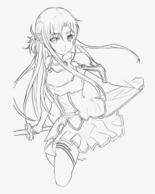 Asuna - Line Art, HD Png Download, Free Download