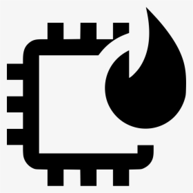 Computer Chip Burn - Burn In Icon, HD Png Download, Free Download