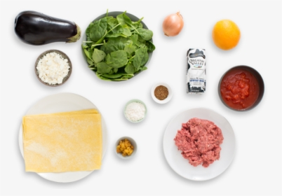Moussaka-style Lasagna With Eggplant & Spinach - Lasagna Ingredients Png, Transparent Png, Free Download