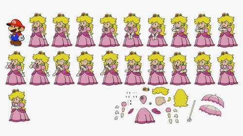 Click For Full Sized Image Princess Peach - Princess Peach Paper Mario Sprite, HD Png Download, Free Download