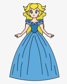 Transparent Dress Clipart Free - Princess Peach Cinderella, HD Png Download, Free Download