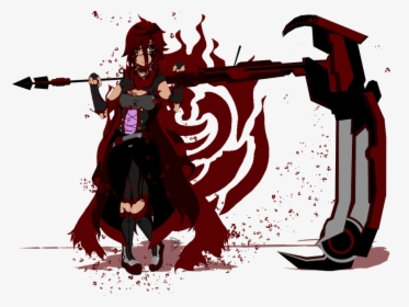 Rwby Fanfiction Half Grimm Ruby , Png Download - Rwby Ruby's Symbol Black And White, Transparent Png, Free Download
