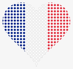 Heart France Flag Circles Stroked - Black Grunge Halftone Vector, HD Png Download, Free Download