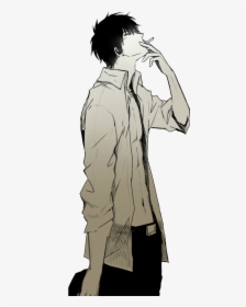 Transparent Smoke Transparent Background Png - Anime Bad Boy Smoking, Png Download, Free Download