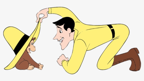 Curious George Man In The Yellow Hat Cartoon, HD Png Download, Free Download