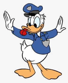 New Policeman Donald Conducting Traffic - Donald Duck Clipart, HD Png Download, Free Download