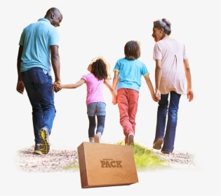 Two Adults Walking Hand In Hand With Two Children Along - Family Holding Hands Png, Transparent Png, Free Download
