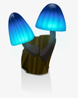Lamp, Wall, Decoration, Mushrooms, Blue, Glowing, Light - Glowing Mushrooms Transparent Background, HD Png Download, Free Download