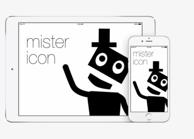 Mister Icon App Running On Iphone 6 And Ipad Air - Iphone, HD Png Download, Free Download