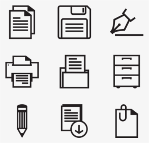 Office Icons Vector Png, Transparent Png, Free Download