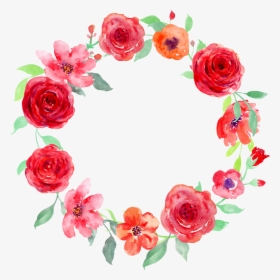 Wreath Watercolor, Floral Watercolor, Watercolour Painting, - Rose Flower Wreath Watercolor Png, Transparent Png, Free Download