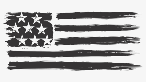Usa Flag Distressed Stars And Stripes Free Picture - Black And White Us Flag Png, Transparent Png, Free Download