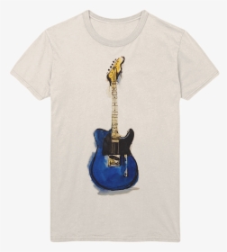 Blue Tele Watercolor Front Only T Shirt Only Copy - Electric Guitar, HD Png Download, Free Download