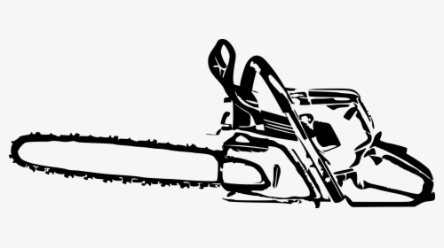 Chainsaw Black And White Clipart, HD Png Download, Free Download