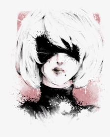 Nier Automata 2b T-shirt , Png Download - Illustration, Transparent Png, Free Download