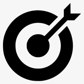 Arrow On Target - Arrow Target Black Icon, HD Png Download, Free Download