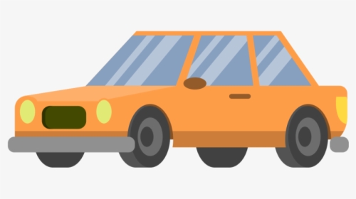 Cartoon Car Png Icon Orange Color Transparent Background - Cartoon Car Transparent Background, Png Download, Free Download