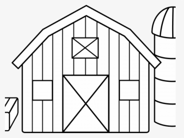 Haystack Clipart Hay Barn - Farm House Clipart Black And White, HD Png Download, Free Download