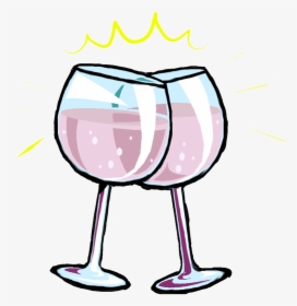 Wineglass, Wine Glass, Drink, Drinking Glass, Champagne - Cute Wine Glass  Png, Transparent Png - kindpng
