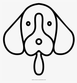 Dog Face Coloring Page - Dog Face Clipart Black And White Free, HD Png Download, Free Download