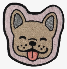 Dog Face Sticker Patch - French Bulldog Drawings Easy Cartoon, HD Png Download, Free Download