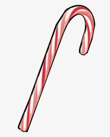Candy Cane Walking Stick Clip Art - Cane Clipart, HD Png Download, Free Download