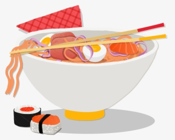 Transparent Spaghetti Clipart - Ramen Bowl Anime Transparent Background, HD Png Download, Free Download
