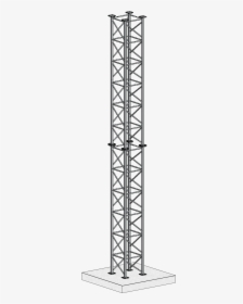 Galvanised Square Lattice Tower, Four-leg Design - Steel Lattice Tower Design, HD Png Download, Free Download