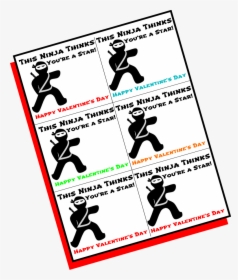Ninja Valentine Icon - Printable Origami Ninja Star, HD Png Download, Free Download