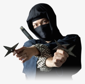Big Ninja With Shuriken - Ninja Throwing Ninja Stars, HD Png Download, Free Download