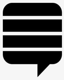 Logo Of Striped Rounded Square Speech Bubble Shape - Logo, HD Png Download, Free Download
