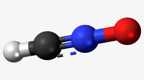 Fulminic Acid 3d Ball - Hydrogen Cyanide Ball And Stick Model, HD Png Download, Free Download