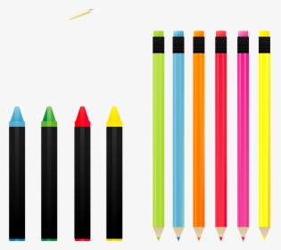 Crayon Colored Pencil Euclidean Vector - Colour Pencil Png Vector Img, Transparent Png, Free Download