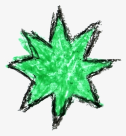 Crayon Star Drawing - Green Crayon Drawing Png, Transparent Png, Free Download